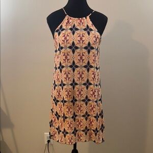 Floral Patterned Halter Dress